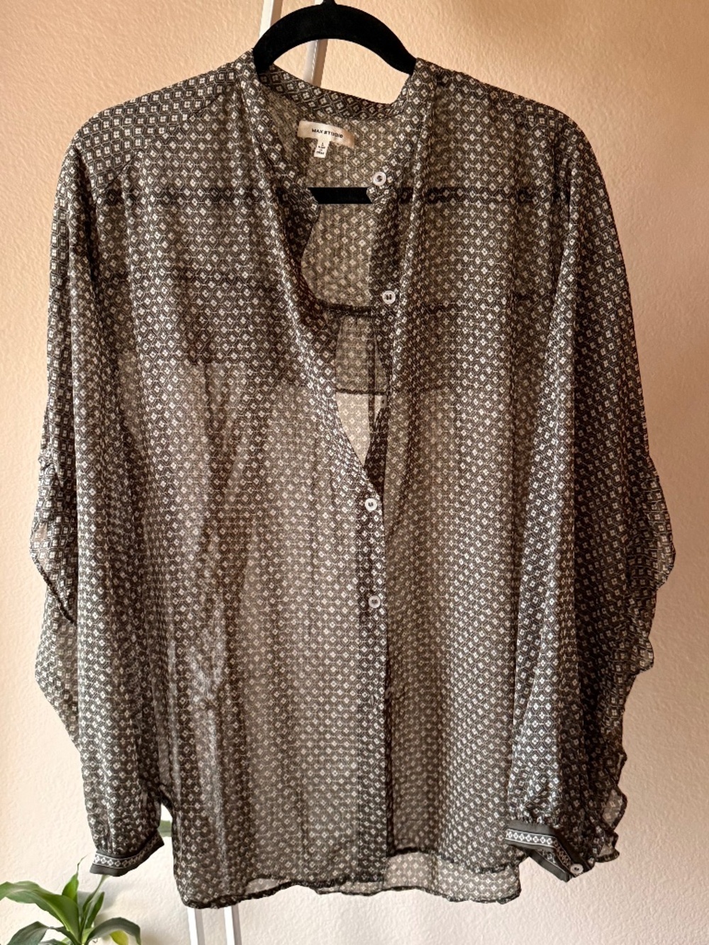 Max Studio Sheer Blouse - Size L